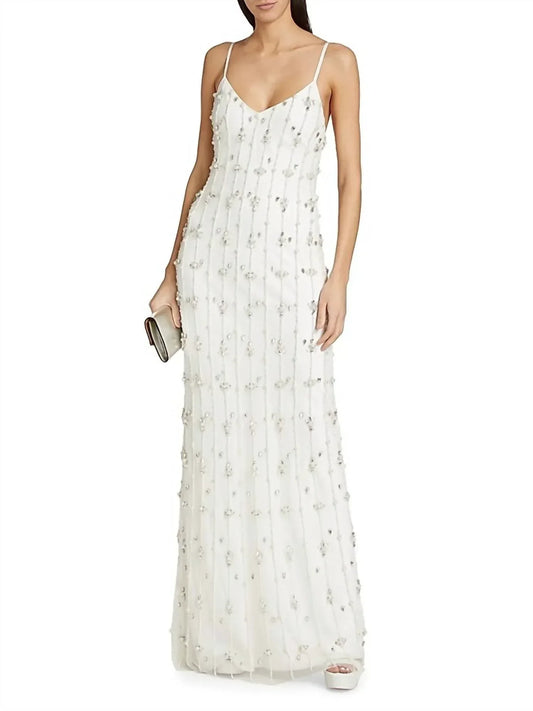 ML Monique Lhuillier - Women's Amora Sleeveless Long Dress - Rack Hunt