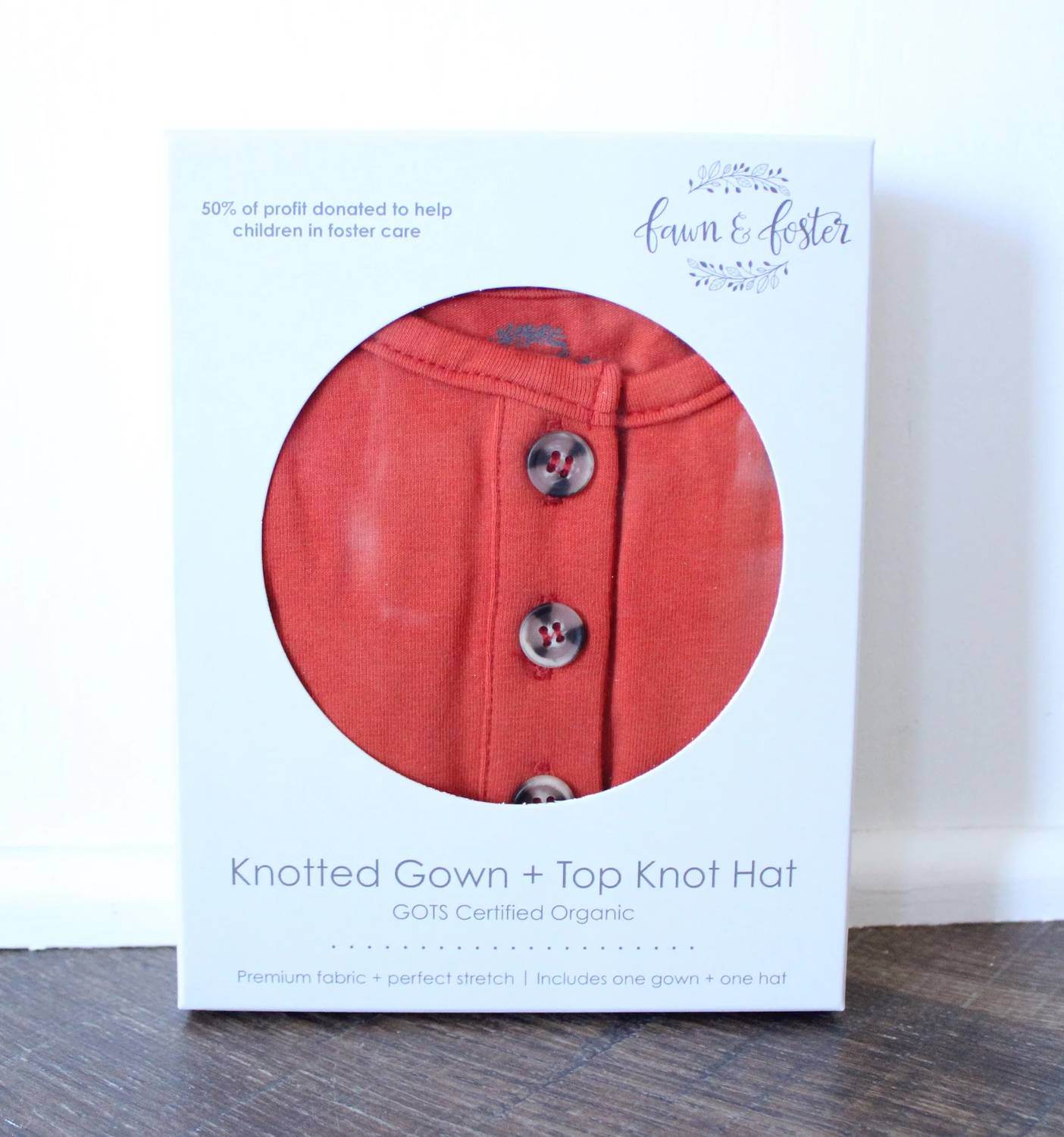 Fawn & Foster - Baby Organic Knotted Gown + Top Knot Hat Sleep Sack - Rack Hunt -