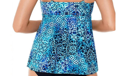 Printed Underwire Tankini Top