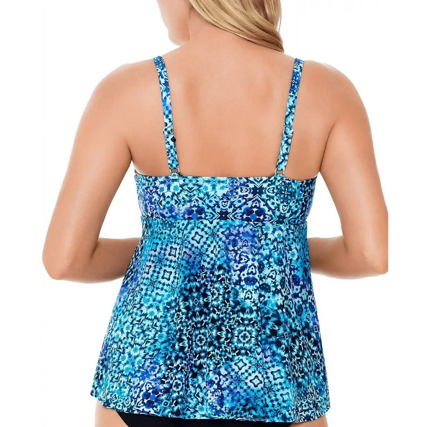 Printed Underwire Tankini Top