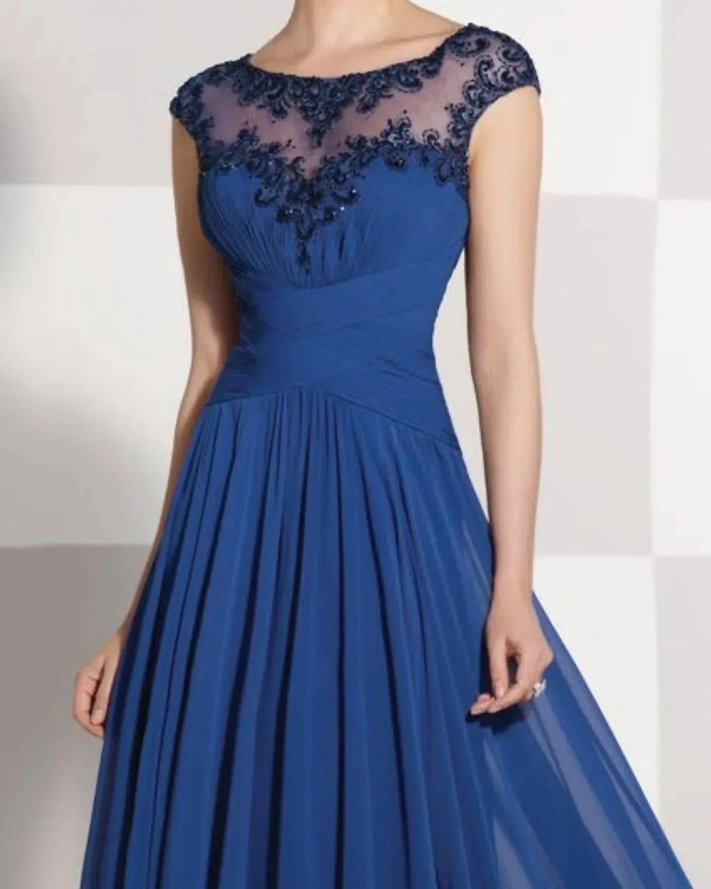 Mon Cheri - Cap Sleeves A-line Dress - Rack Hunt