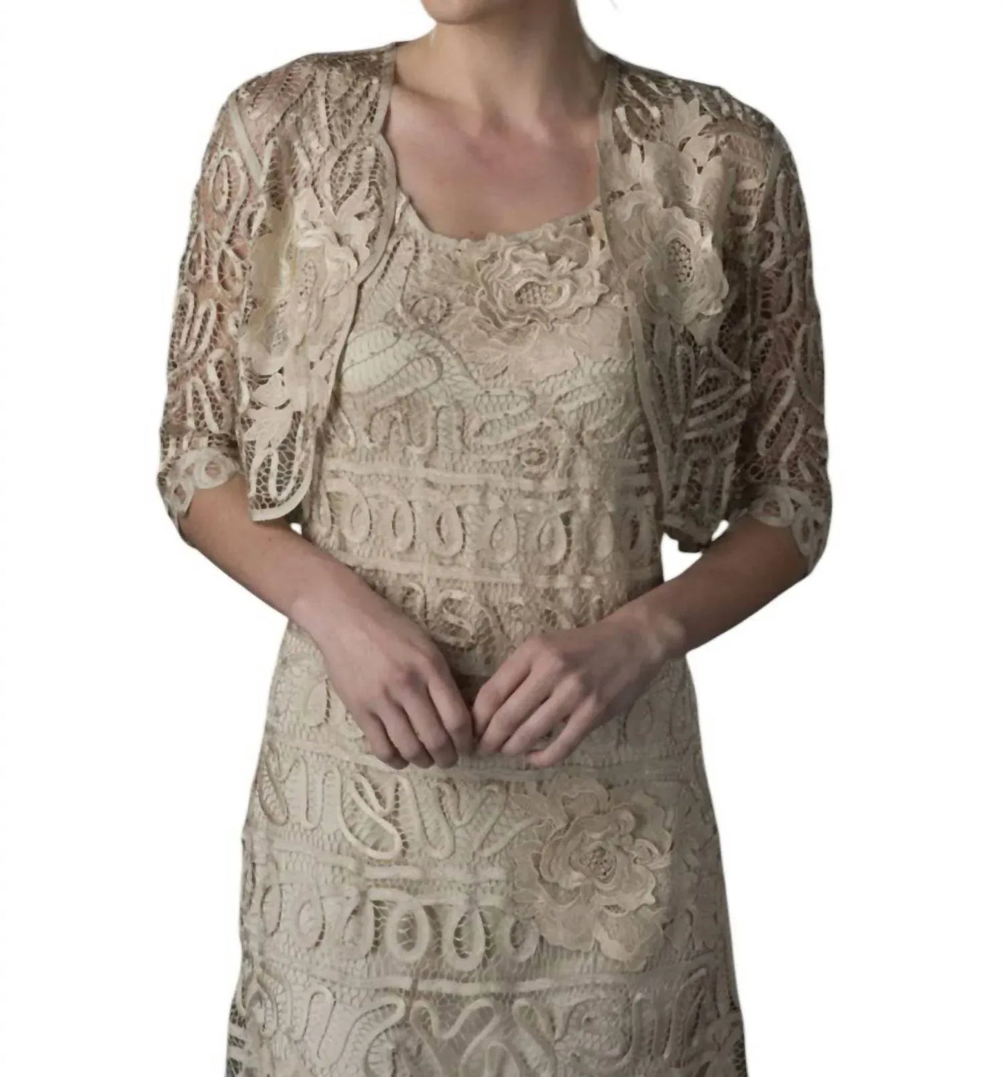 Soulmates - Embroidered Short Madi Dress With Jacket Set - Rack Hunt