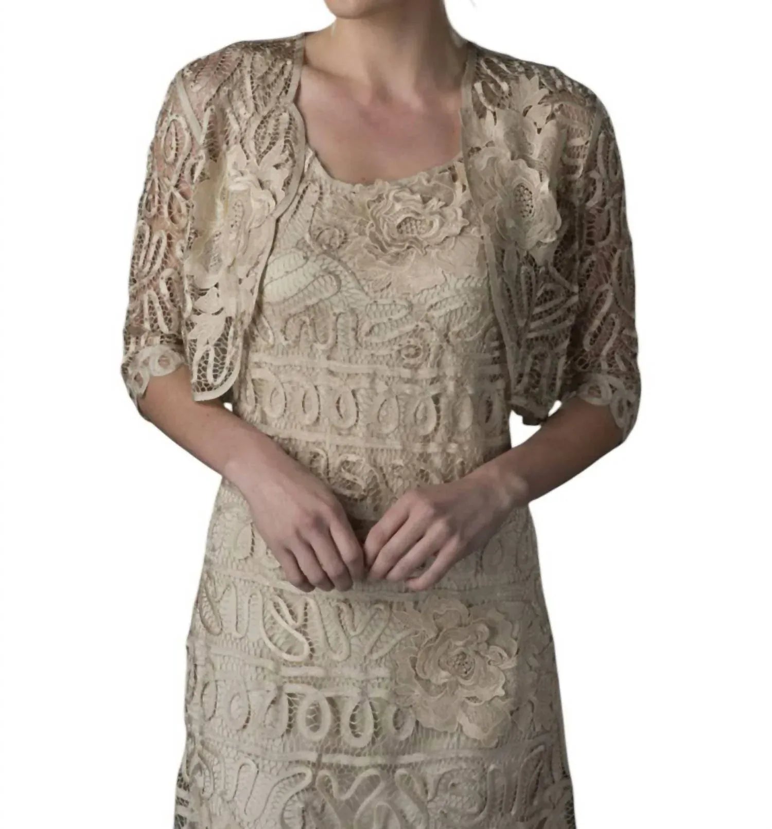 Soulmates - Embroidered Short Madi Dress With Jacket Set - Rack Hunt