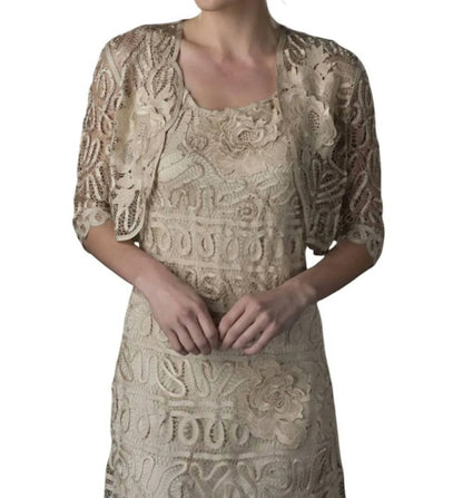Soulmates - Embroidered Short Madi Dress With Jacket Set - Rack Hunt