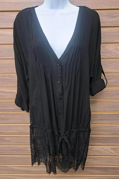 UNIQ - Women's Button Down Blouse/cover Up - Rack Hunt