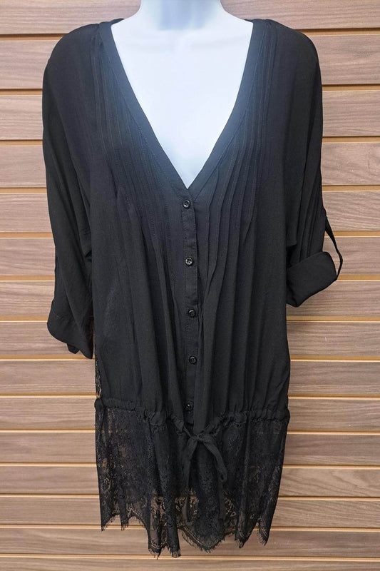 UNIQ - Women's Button Down Blouse/cover Up - Rack Hunt -