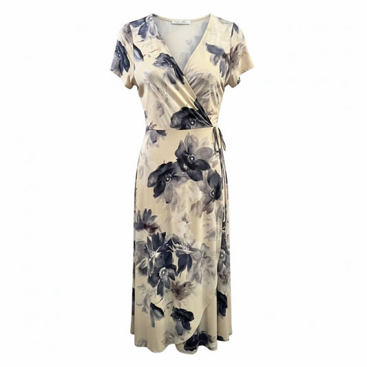 Women's Floral Midi Wrap Dress