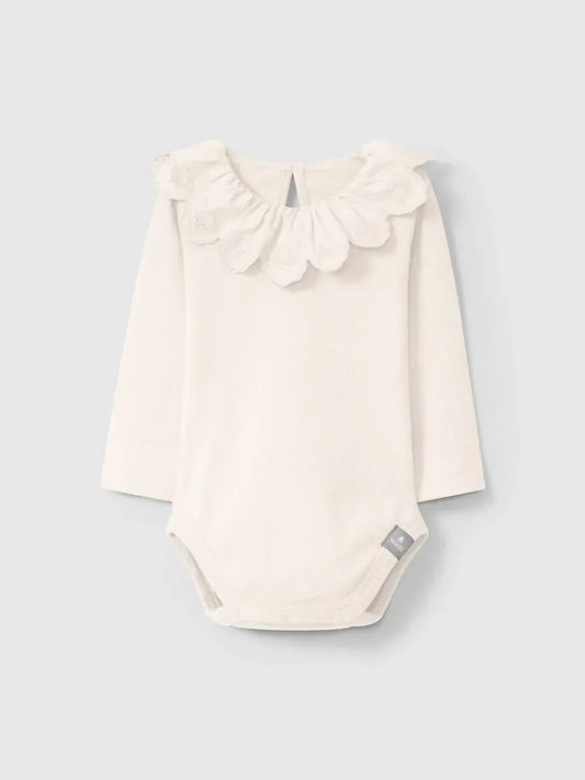 Snug - Girl's Long Sleeve Onesie With Scalloped Collar - Rack Hunt