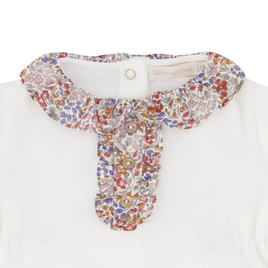 Les Enfantines Paris - Smooth Liberty Collar Velvet Footie - Rack Hunt -