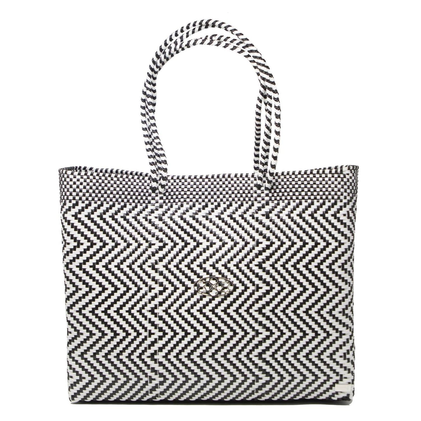 Women's Travel Handmade Chevron Tote Bag With Clutch