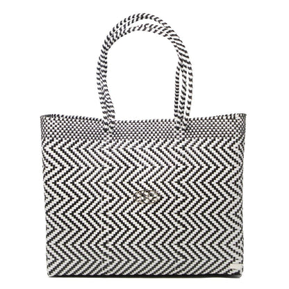 Women's Travel Handmade Chevron Tote Bag With Clutch