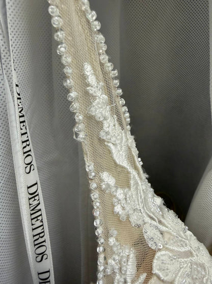 Beaded Lace Flared Wedding Gown
