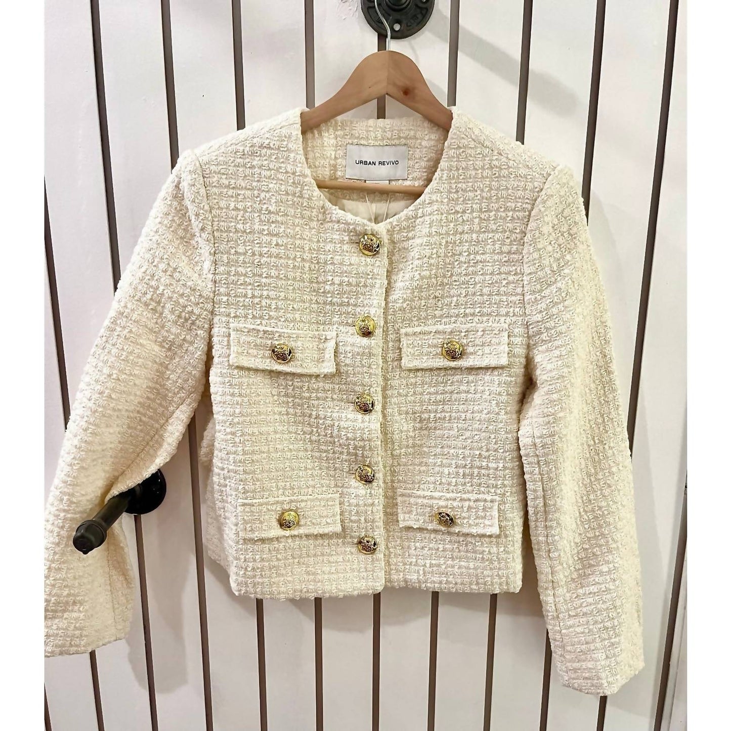 Multi-pocket Tweed Jacket
