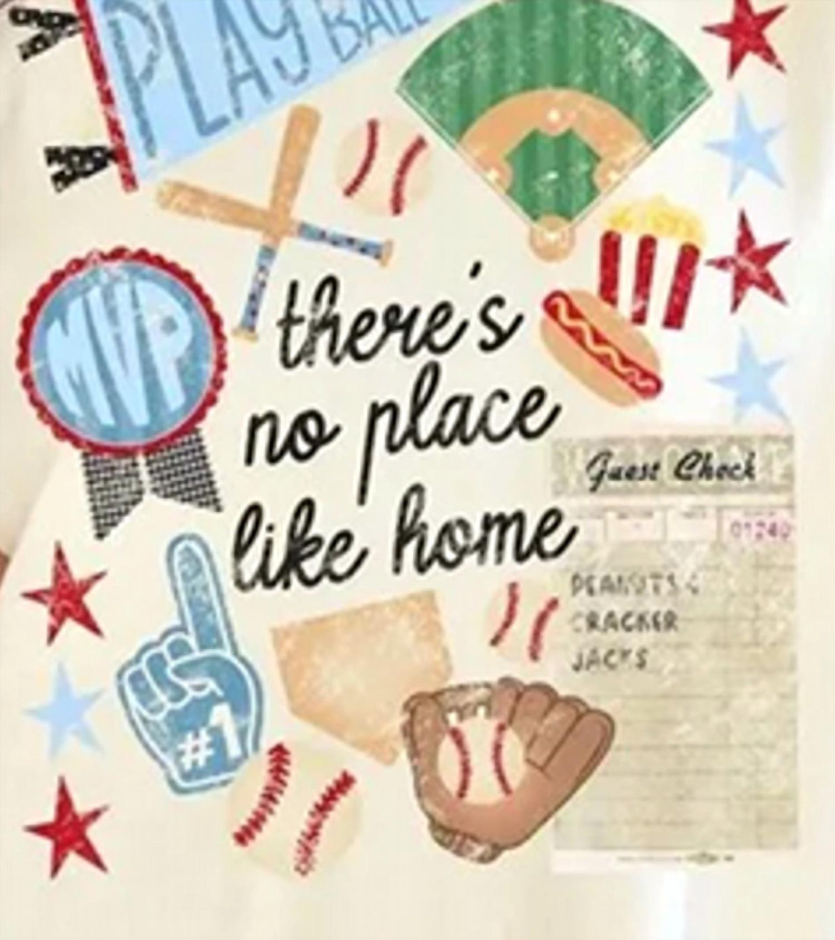 No Place Like Home Baseball Collage Tee