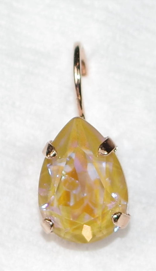 Women's Amber Pear Shape Earrings