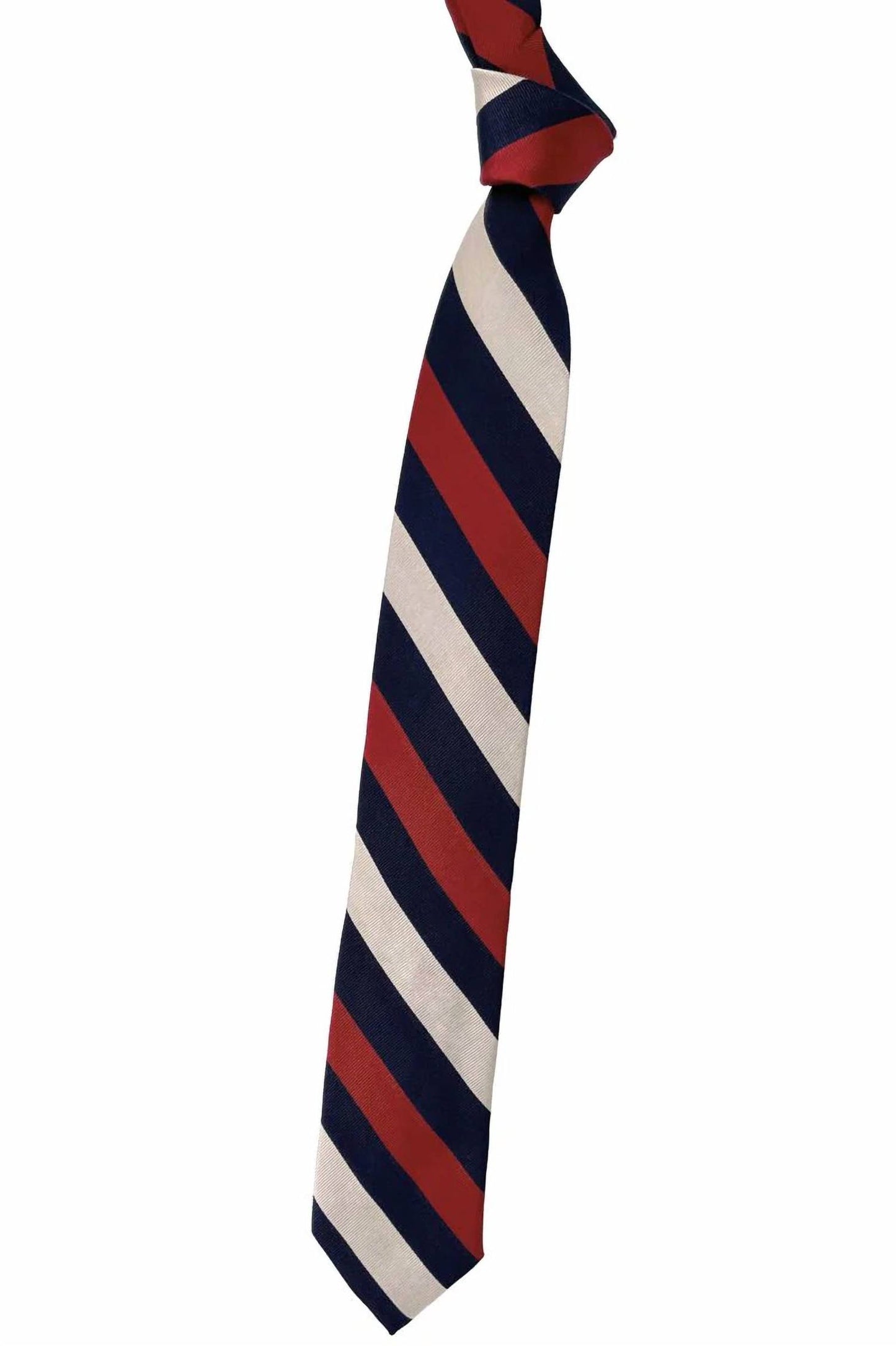 Men's Regimental Self-lined Woven Silk Faille Tie