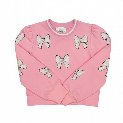 Girls Bows Sweashirt & Skort Set