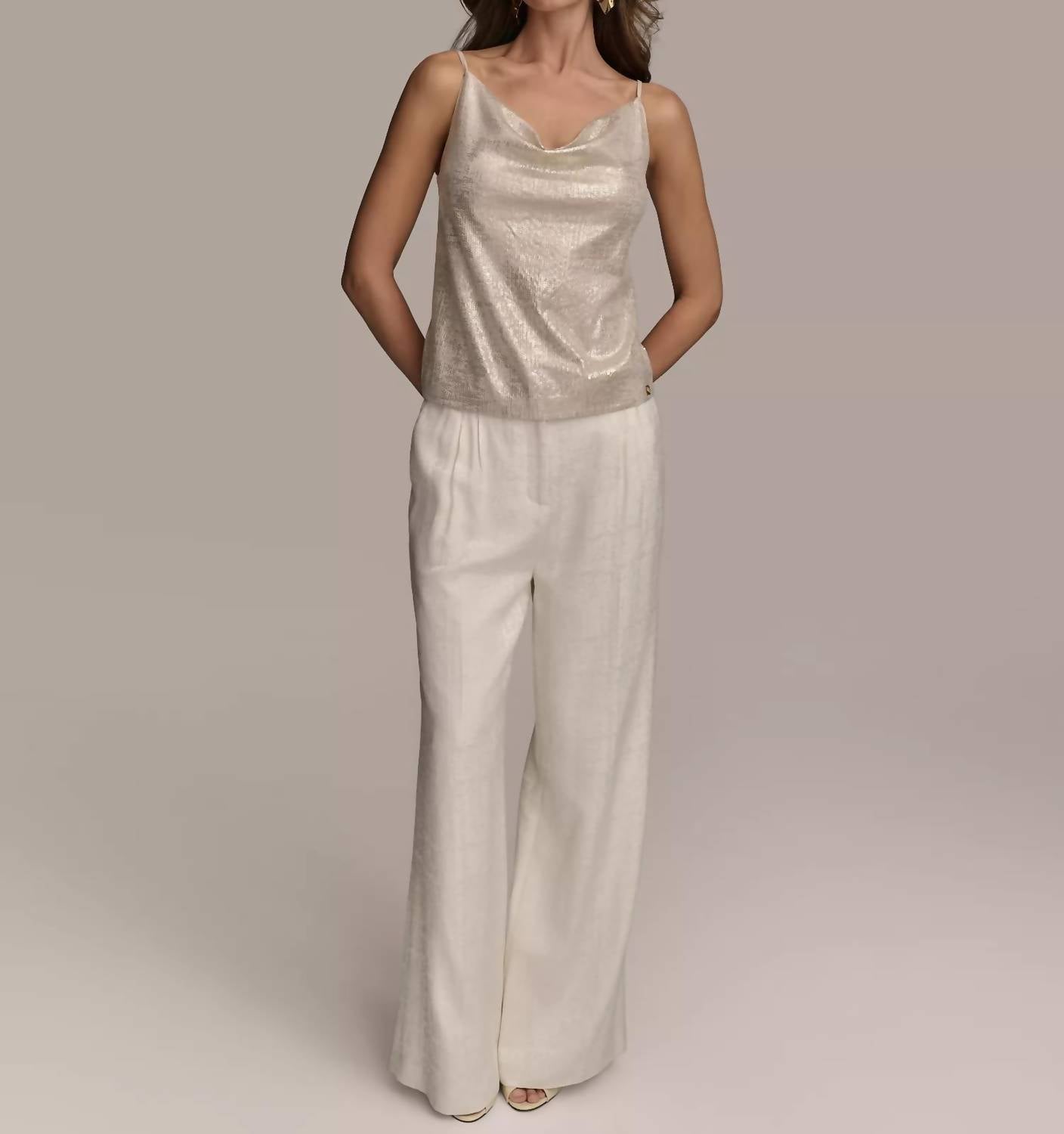 Metallic Sequin Embellished Camisole