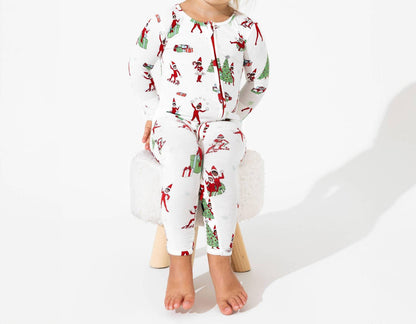 Elf On The Shelf Convertible Bamboo Footie Romper