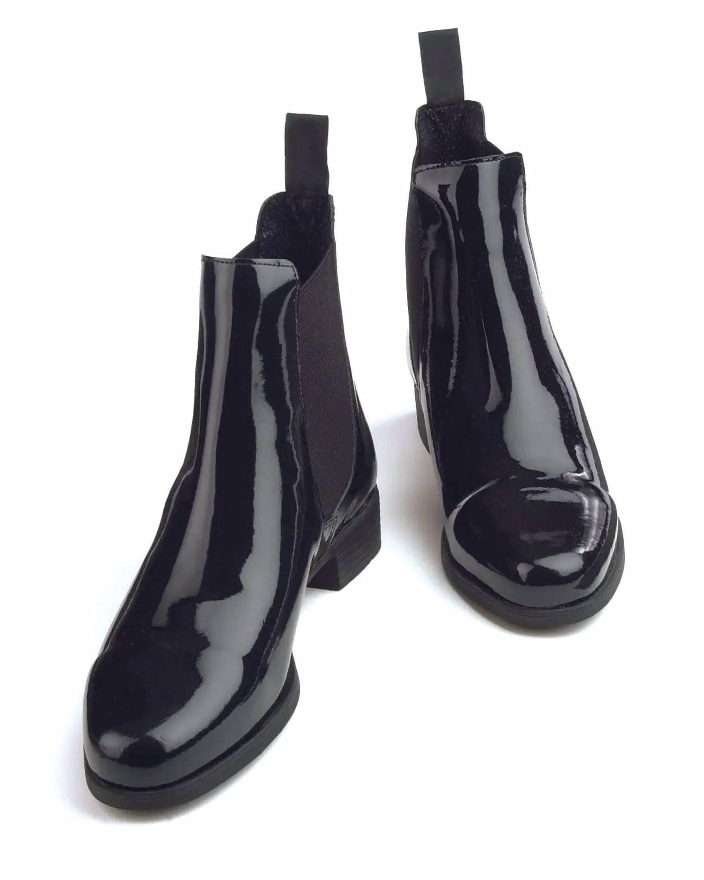 Women's Finalist Elastic Side Patent Jodphur Boots