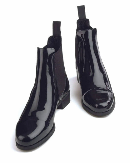 Women's Finalist Elastic Side Patent Jodphur Boots