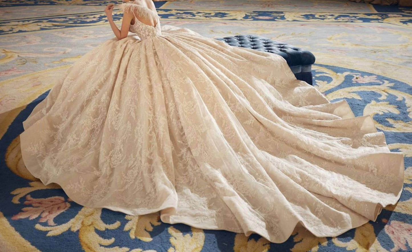 Demetrios - Eva Beaded Straps Gown - Rack Hunt -