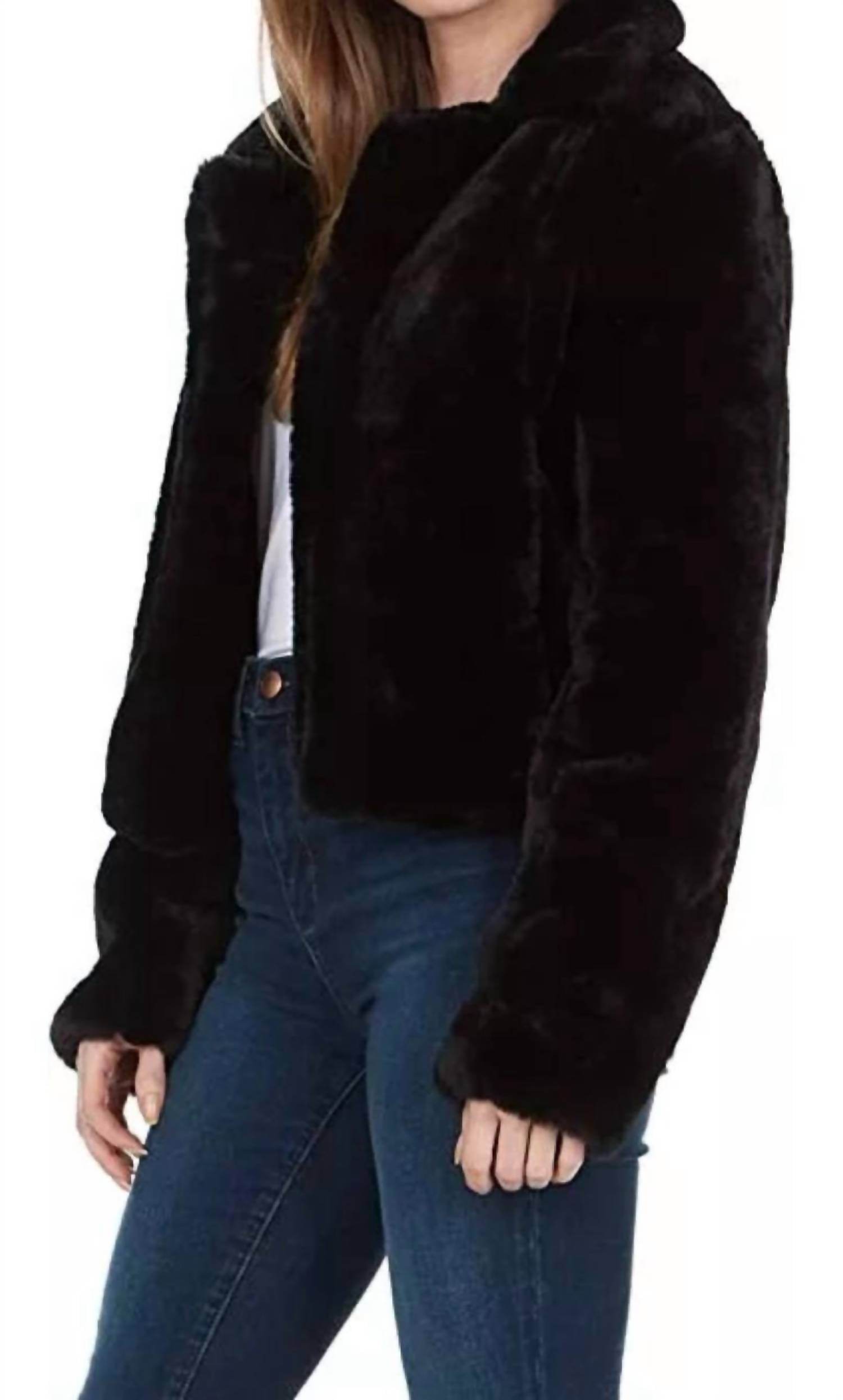 Silent New York - Faux Fur Cropped Jacket Coat - Rack Hunt -