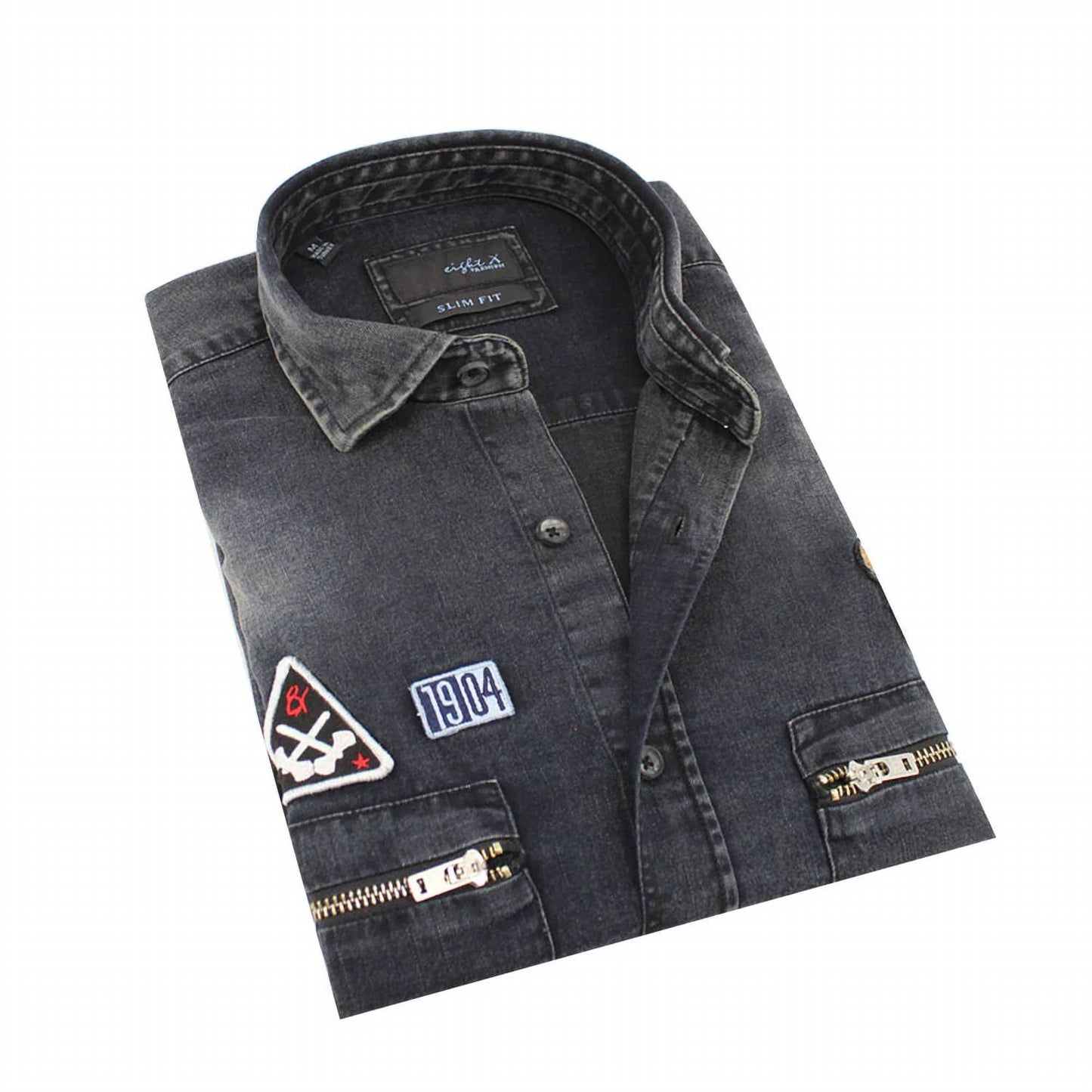 Grizzly Bear Denim Button Down Shirt