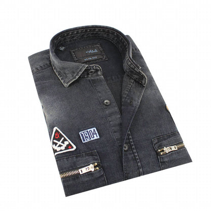 Grizzly Bear Denim Button Down Shirt