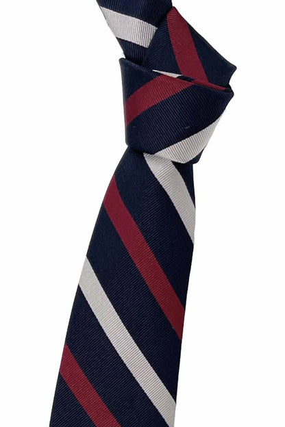 Men's Regimental Self-lined Woven Silk Faille Tie