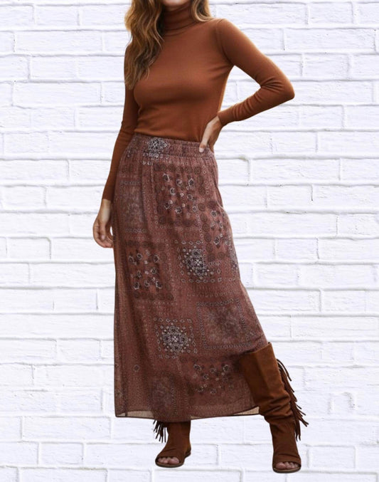 Diva USA - Boho Patchwork Printed Maxi Skirt - Rack Hunt -