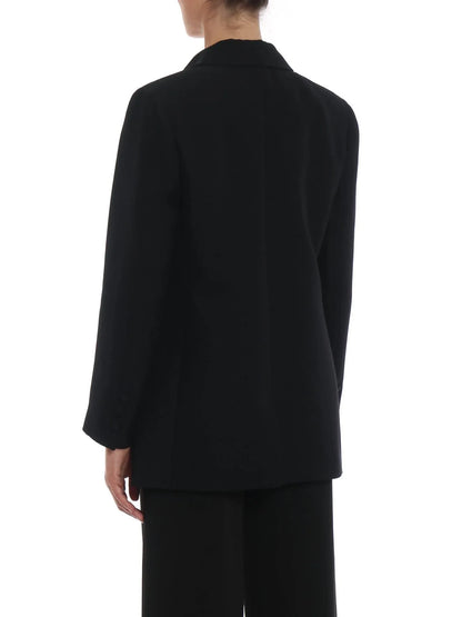 Valentino - Crepe Cady Open Front Tailored Blazer - detail view - Rack Hunt
