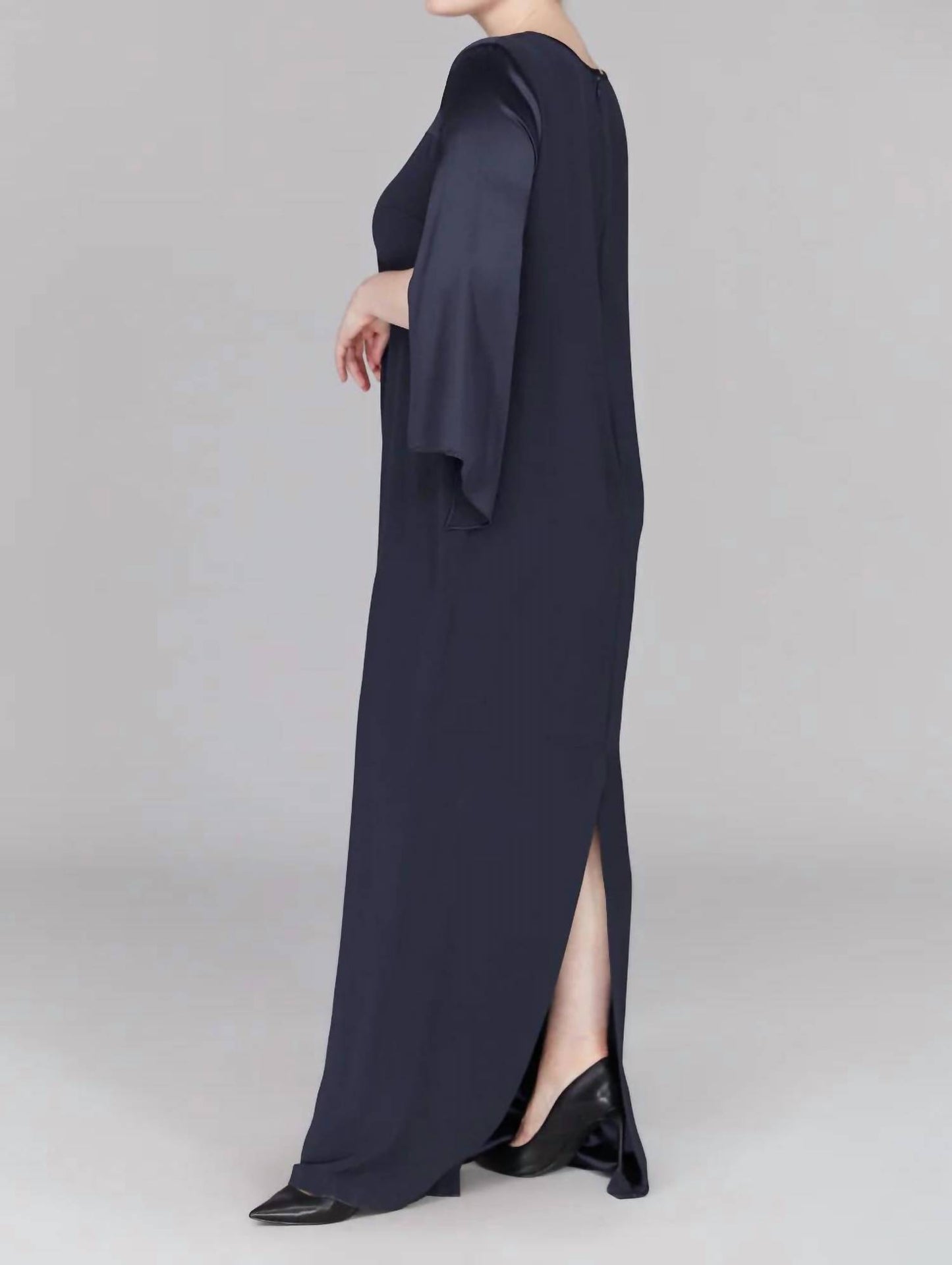 Long Sleeve Silk Dress
