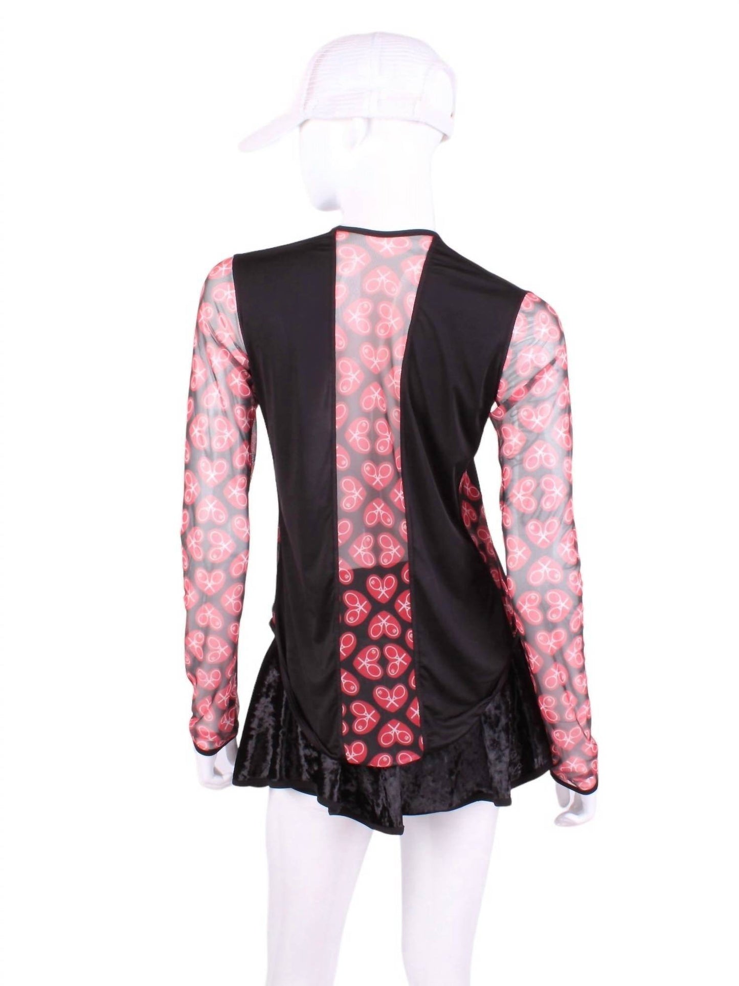 Love Love Tennis - Women's Mesh Arm Long Sleeve Tee - Rack Hunt