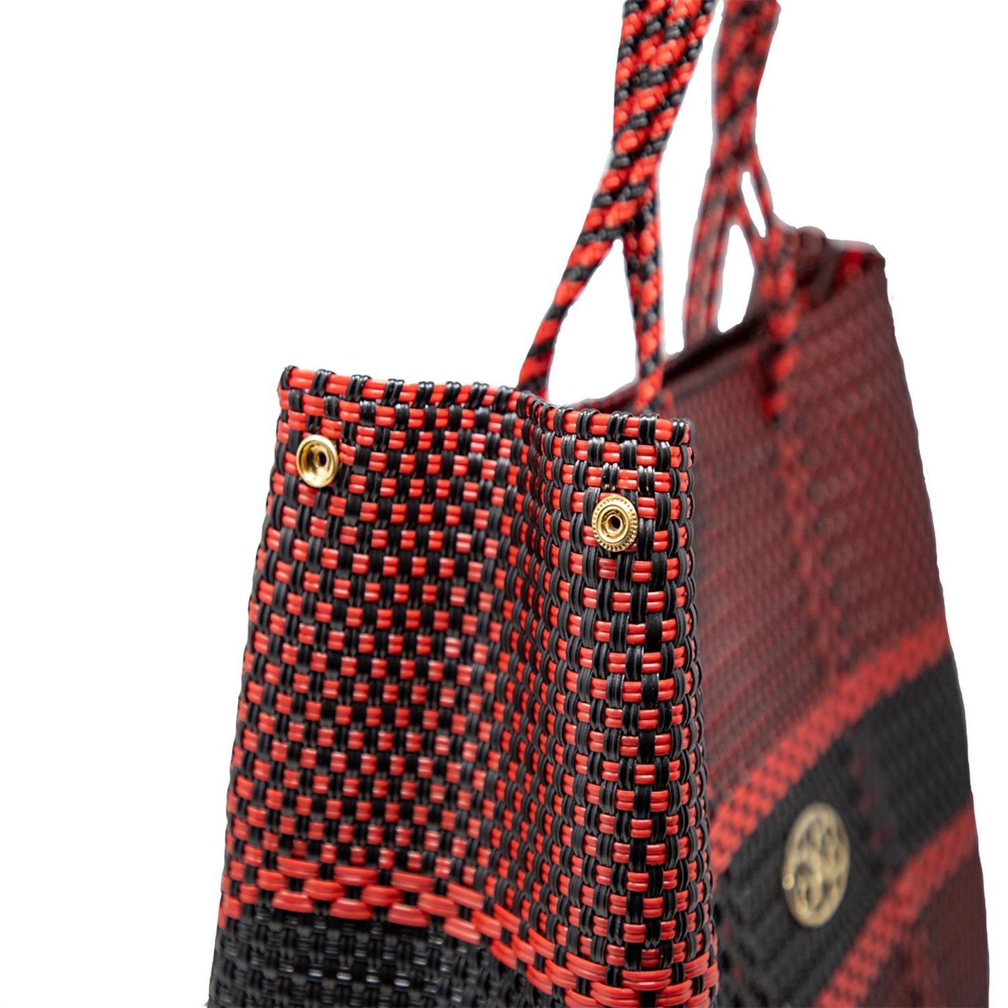 Women's Travel Woven Striped Tote Bag With Clutch
