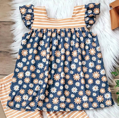 Girls Daises Pant Set