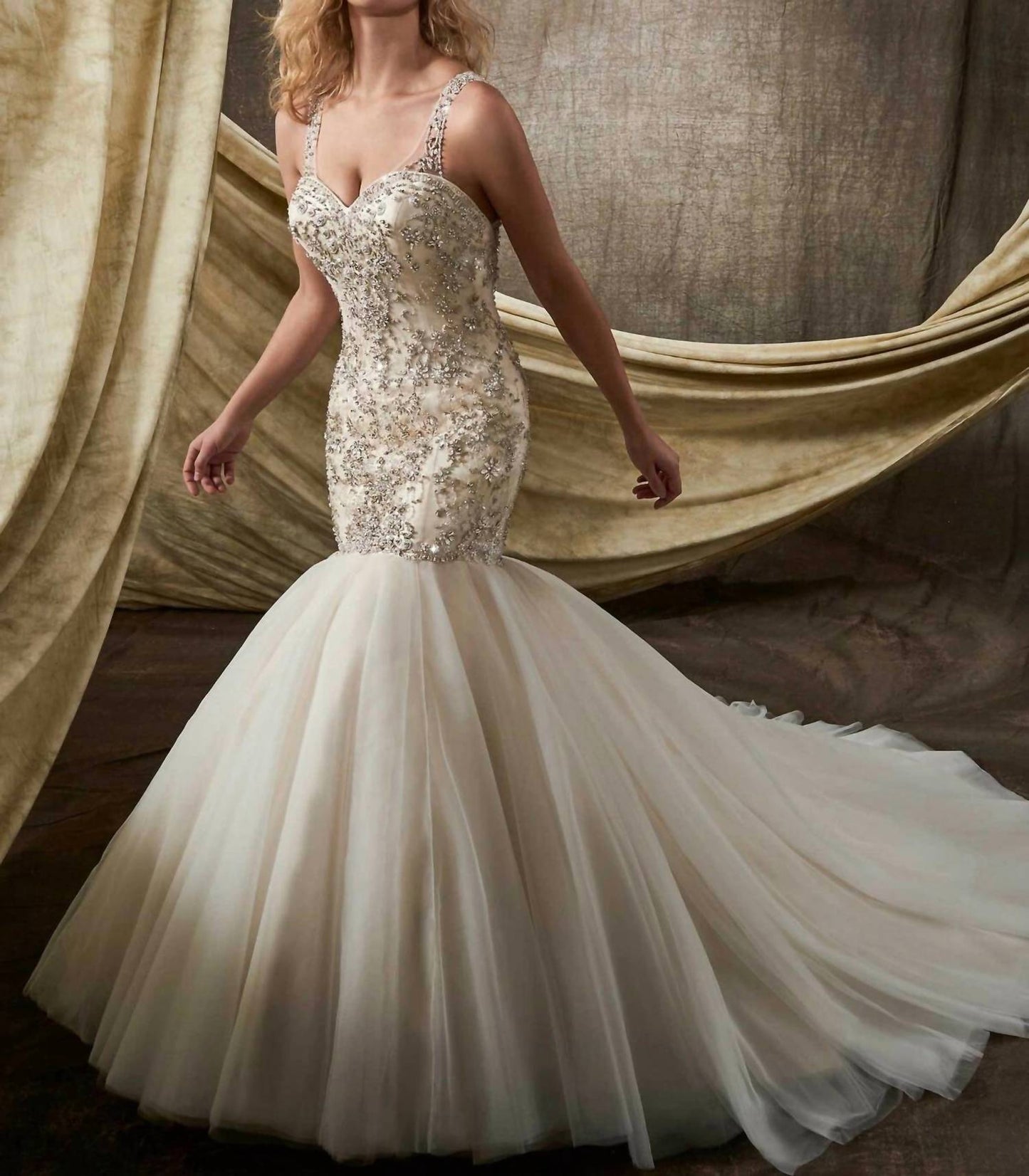 Mermaid Crystal Beaded Dress