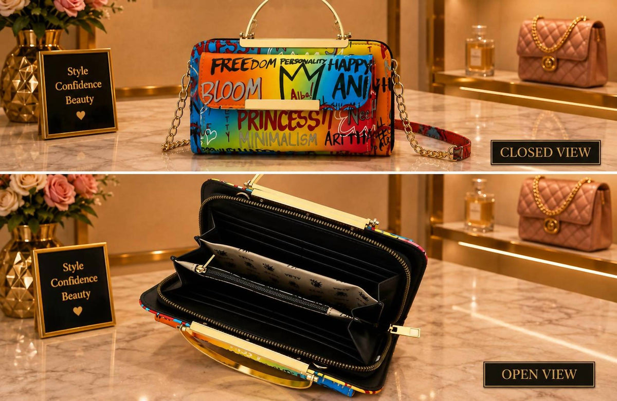 Women's Graffiti Clutch Wallet