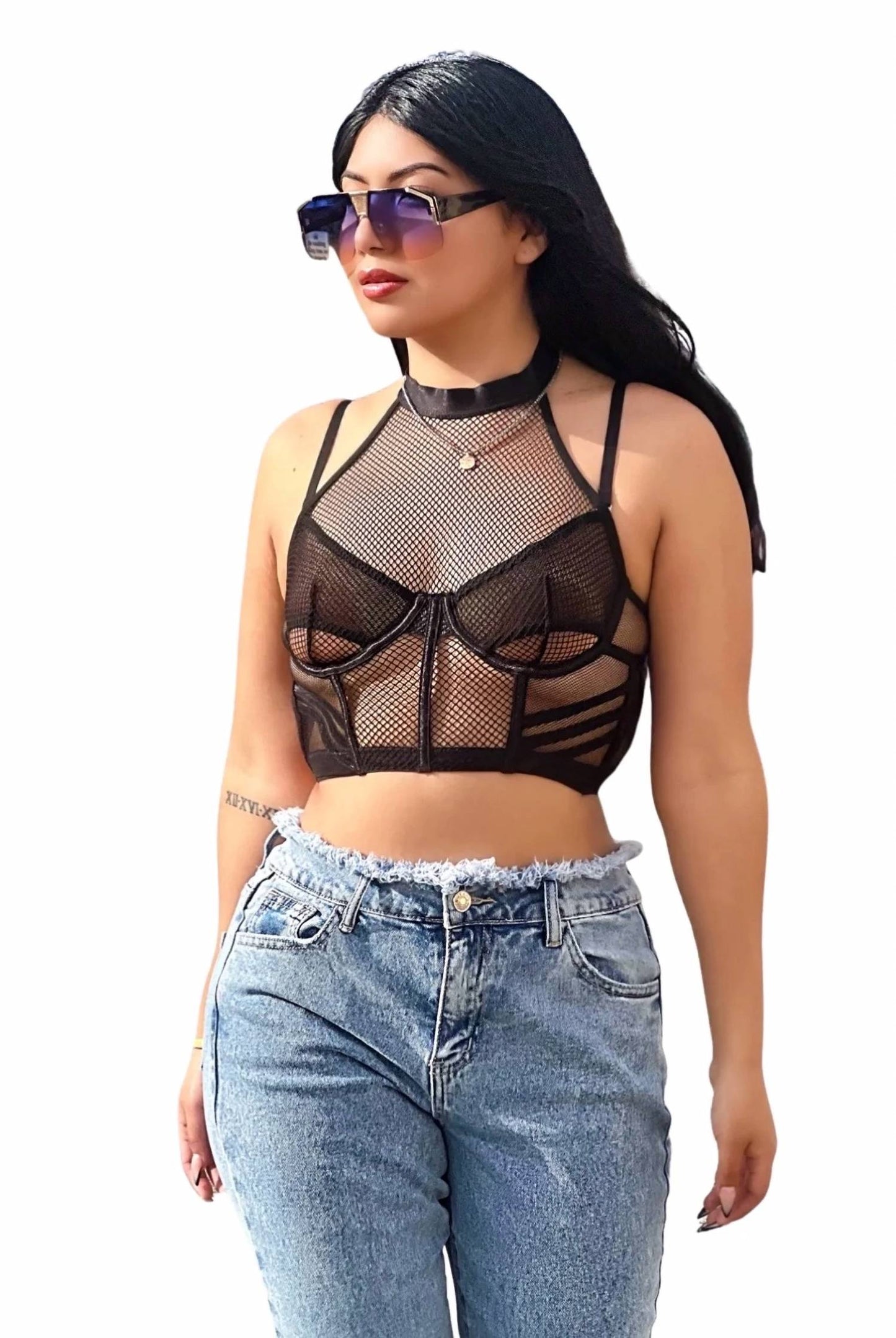 Jonae Sleeveless Corset Crop Top