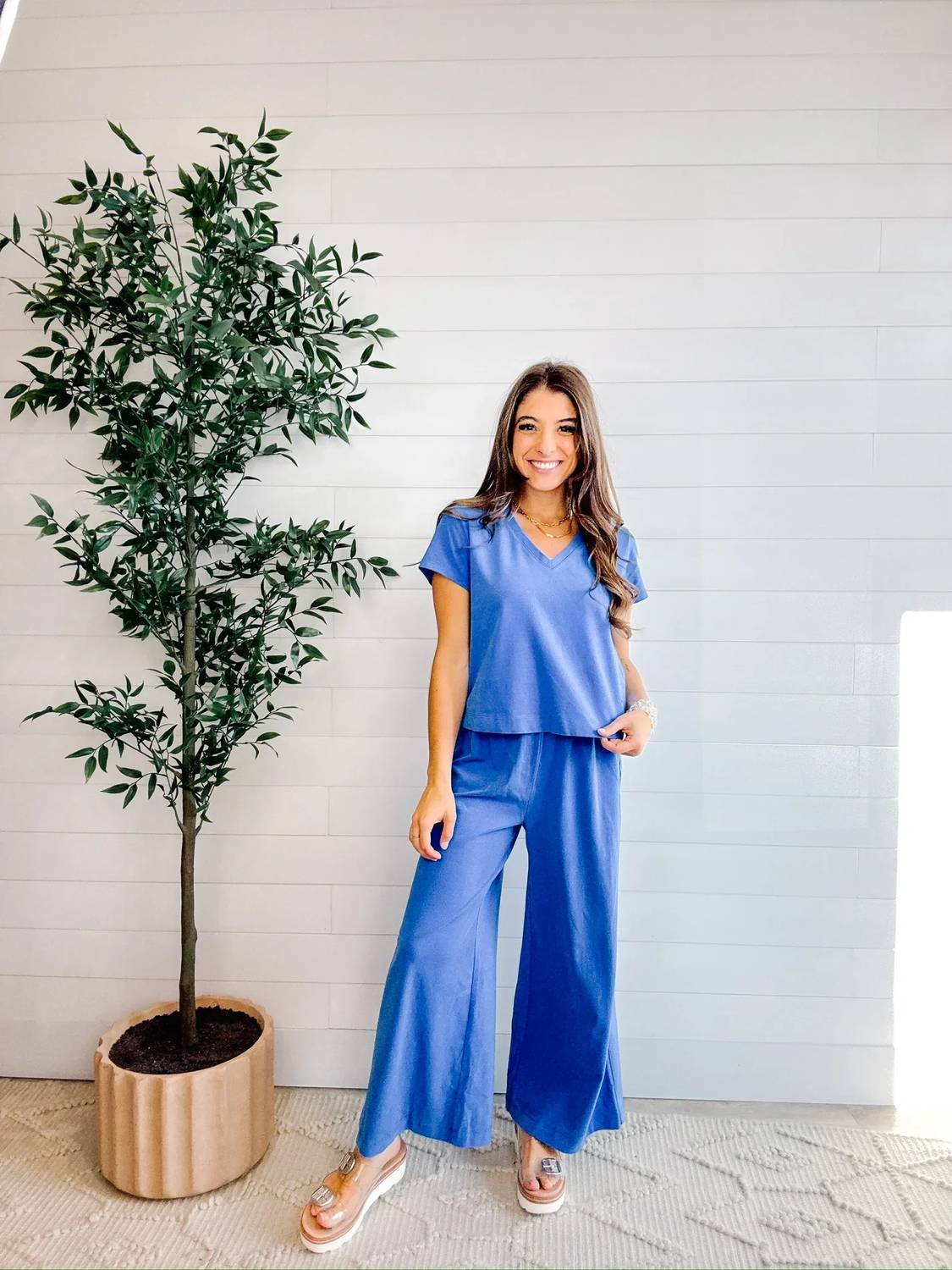 Cozy Wide Leg Pull-on Lounge Pant
