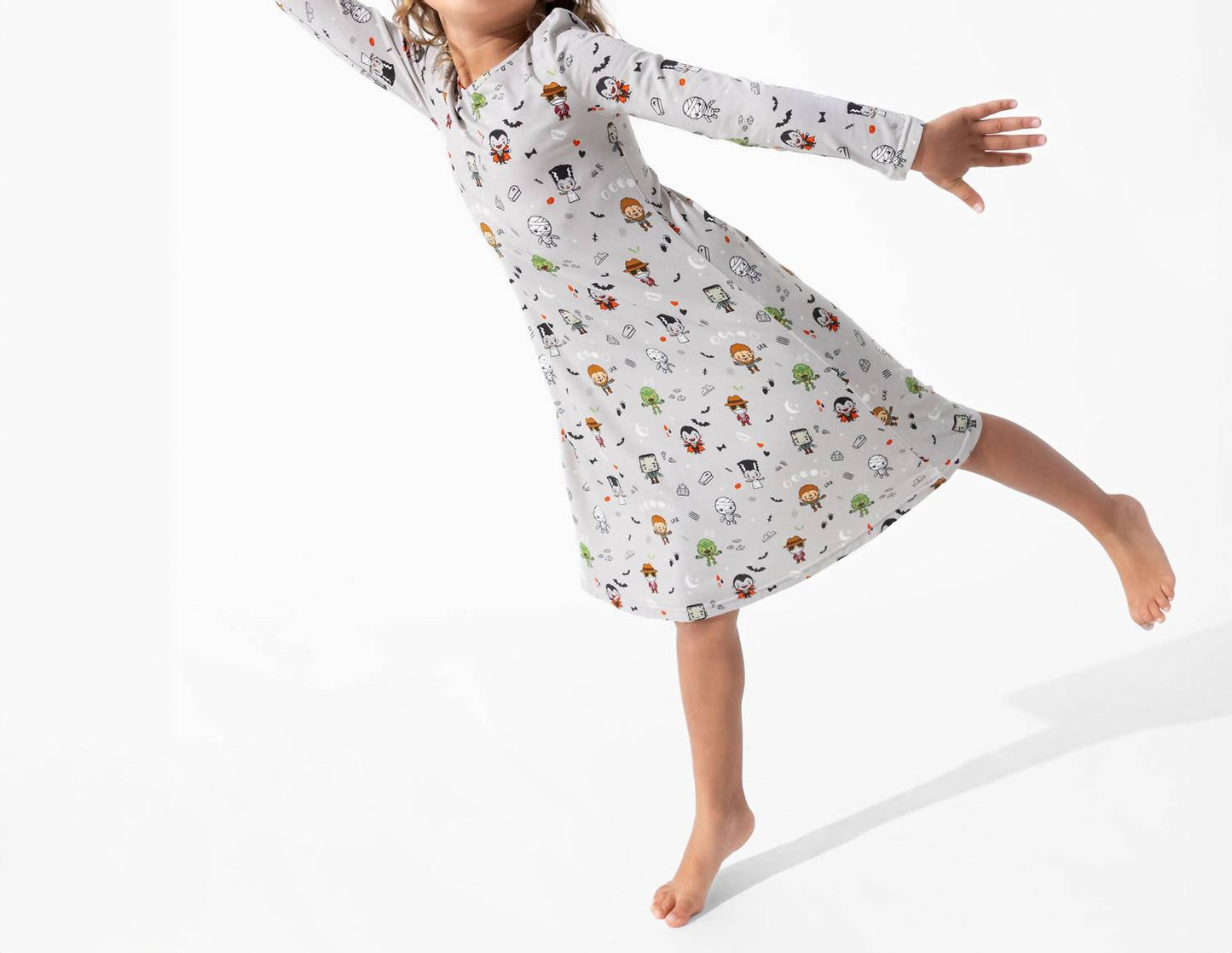 Little Monsters Bamboo Long Sleeve Dress