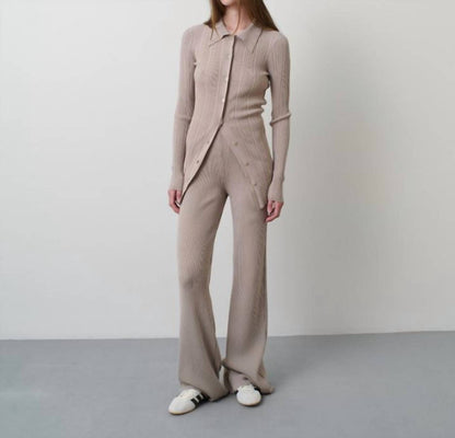 Rib Knit Long Sleeve Cardigan