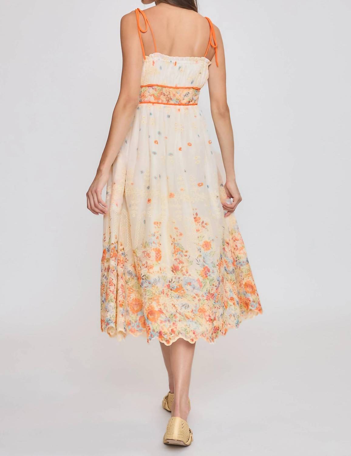 Floral Embroidered Midi Dress