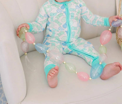Kids Rockin Bunny Bamboo Zipper Romper