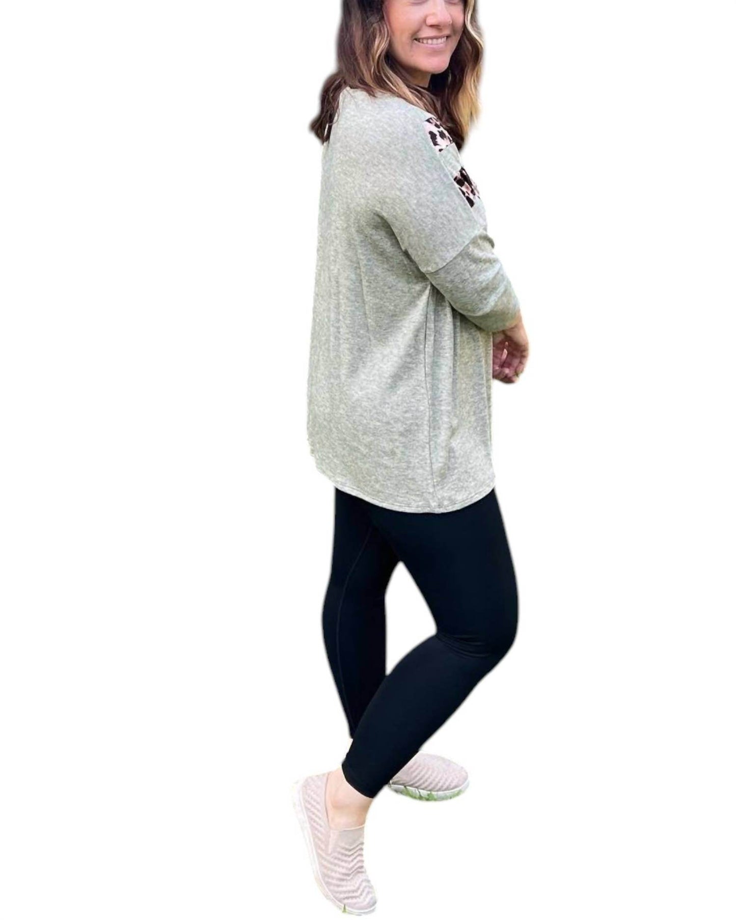 Reb and J - Leopard Long Sleeve Top - Rack Hunt -