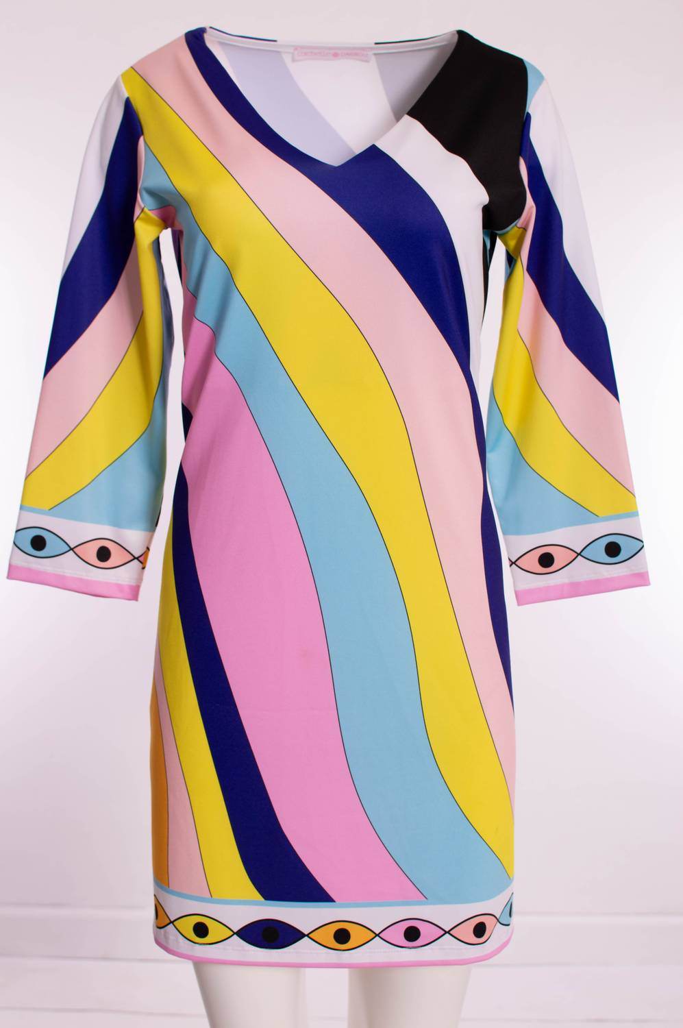 Michelle Parisou - Women's Raya V-neck Mini Dress - Rack Hunt -