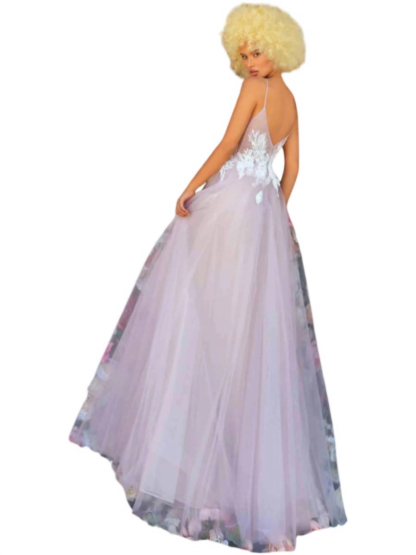 A-line V-neck Maxi Dress