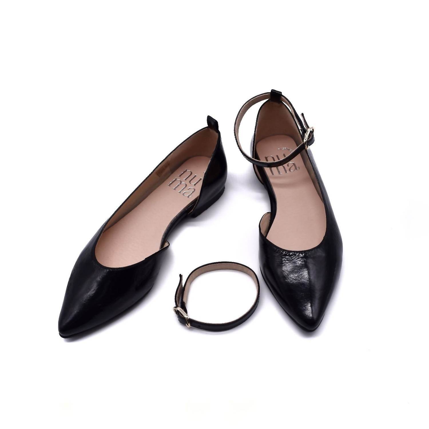Numa by Spanians - Patent Leather Ballet Flat Shoes - Rack Hunt