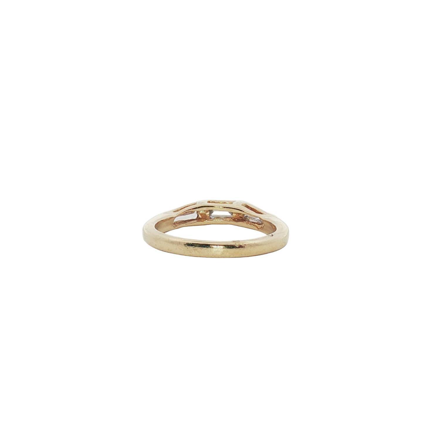 Normani - Women's 3 Stone Baguette Wedding Band Ring - Rack Hunt -
