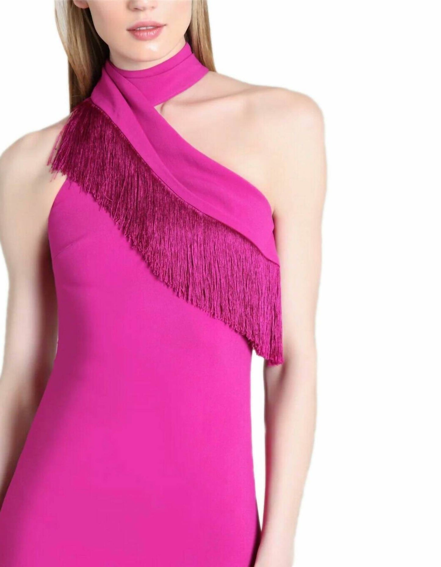 Cushnie et Ochs - Fringe Mock Neck Pencil Bodycon Dress - Rack Hunt